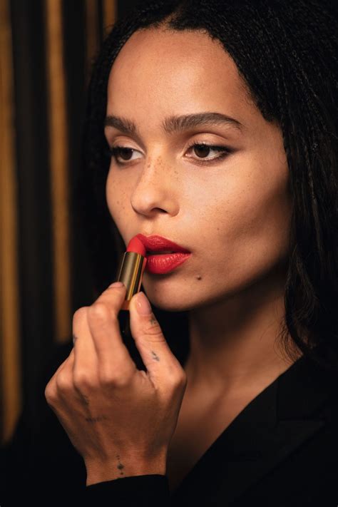 zoe kravitz ysl beauty|zoe kravitz red lipstick colir.